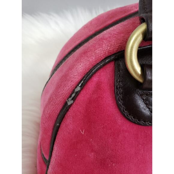 Vintage Juicy Couture Bowler Bag‎ Y2K Pink Velvet - Picture 4 of 11